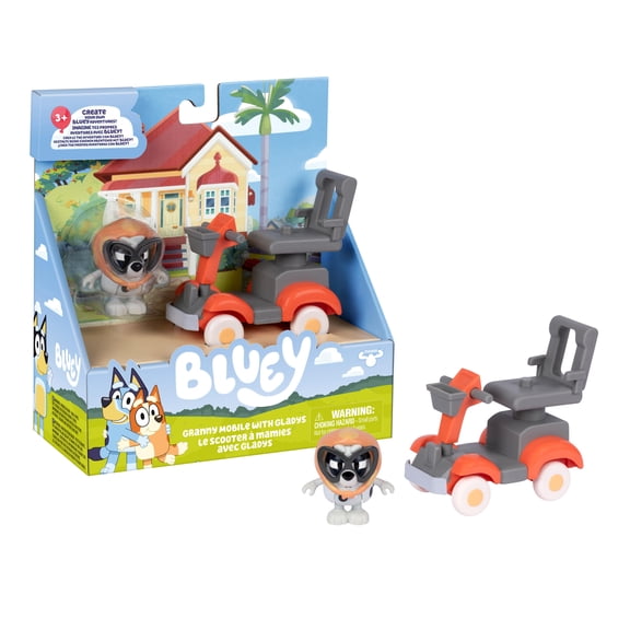 Bluey, Granny Mobile with Muffin, Vehicle Fits One Articulated Figure, Ages 3