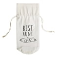 thumbnail image 2 of Best Aunt Ever Cotton Canvas Wine Bag, 2 of 3
