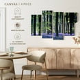 thumbnail image 4 of Elephant Stock Bluebell Vision Wall Art - Horizontal Multi Panel Canvas - Living Room Wall Decor - Nature Multi Panel - Purple And Gray Decor By Doug Chinnery - 24" x 14", 4 of 4