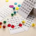 BINGO Game Paper Cards Single 60 Sheets Disposable Cards No Single