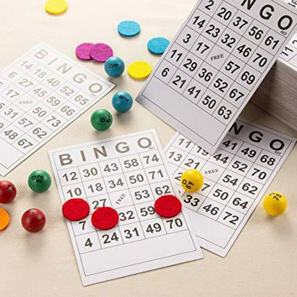 Tarjetas de Papel de Juego BINGO Macarena 1 en Una Sola 60 Hojas Diseño único 6 X 7 Pulgadas Hojas de tarjetas de juego de bingo