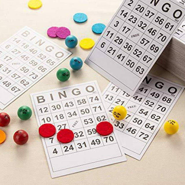 Cartones de bingo 1 en una sola 120 hojas 120 cartones No (120 cartones en total) Baoblaze Hojas de tarjetas de juego de bingo
