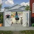 thumbnail image 7 of 10'x 8' Large Storage Shed for Outside, Enyopro Metal Storage House with Lockable Door, Garden Storage Shed Pet House for Lawnmower, Garden Tools, Bike, Garage, 7 of 7