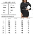 thumbnail image 5 of Women's Long Sleeve Mini Cocktail Bodycon Dress, Stretchy Ribbed Knit, Round Neck(Ruby Dark 3X Plus Size), 5 of 6