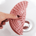thumbnail image 5 of Tapón de silicona duradero para atrapar el pelo, tapa de desagüe de ducha, fácil de instalar y limpiar, apto para baño, bañera y cocina, 5 of 5