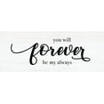 thumbnail image 2 of CAD Designs 24x12 White Modern Wood Framed Museum Art Print Titled - Forever Always, 2 of 4