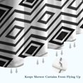 thumbnail image 6 of Boho Black and White Geometric Ethnic Pattern Shower Curtain 84"x72" ,Bathroom Decorative Shower Curtains Set with 12 Hooks,Modern Waterproof Washable Shower Curtain, 6 of 6