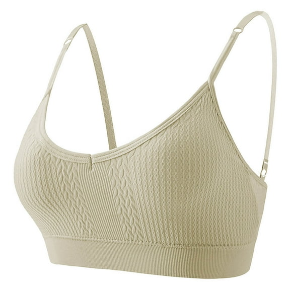 Pejock Women's Plus Size Wirefree Bralette, Thin Padding Adjustable Strap Comfort Bra for Large Bust Seamless Camisole Wear