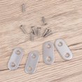 thumbnail image 1 of OUNONA 30 Pcs Plaques de Raccordement en Acier Inoxydable Plat pour Articles Ménagers Réparation, 1 of 4