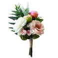 thumbnail image 1 of Ramo de flores artificiales Decoración de flores falsas para silla Herramienta de decoración de plantas de boda en casa Yuarrent HA8199-04B, 1 of 6