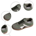 thumbnail image 7 of Womens Fashion Sneakers Color Block Suede Casual Trainers Athletic Shoes Classic Antislip Sole Lace up Skate Shoes Round Toe Tennis Shoes Green Size 7, 7 of 7