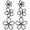 Red, variant on Triple Flower Dangle Earrings for Women Sterling Silver Post Cubic Zirconia Earrings Floral Tassel Drop Studs Dainty Fashion Ear Jewelry