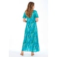 thumbnail image 2 of Roaman's Women's Plus Size Hand Crinkled Flutter-Sleeve Maxi Dress, 2 of 3