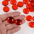 thumbnail image 4 of Uxcell 110pcs Fire Glass Beads for Fire Pit, Flat Marble Beads, Glass Pebbles, 17-19mm(2/3"-3/4"),500g/1.1lbs Red, 4 of 5