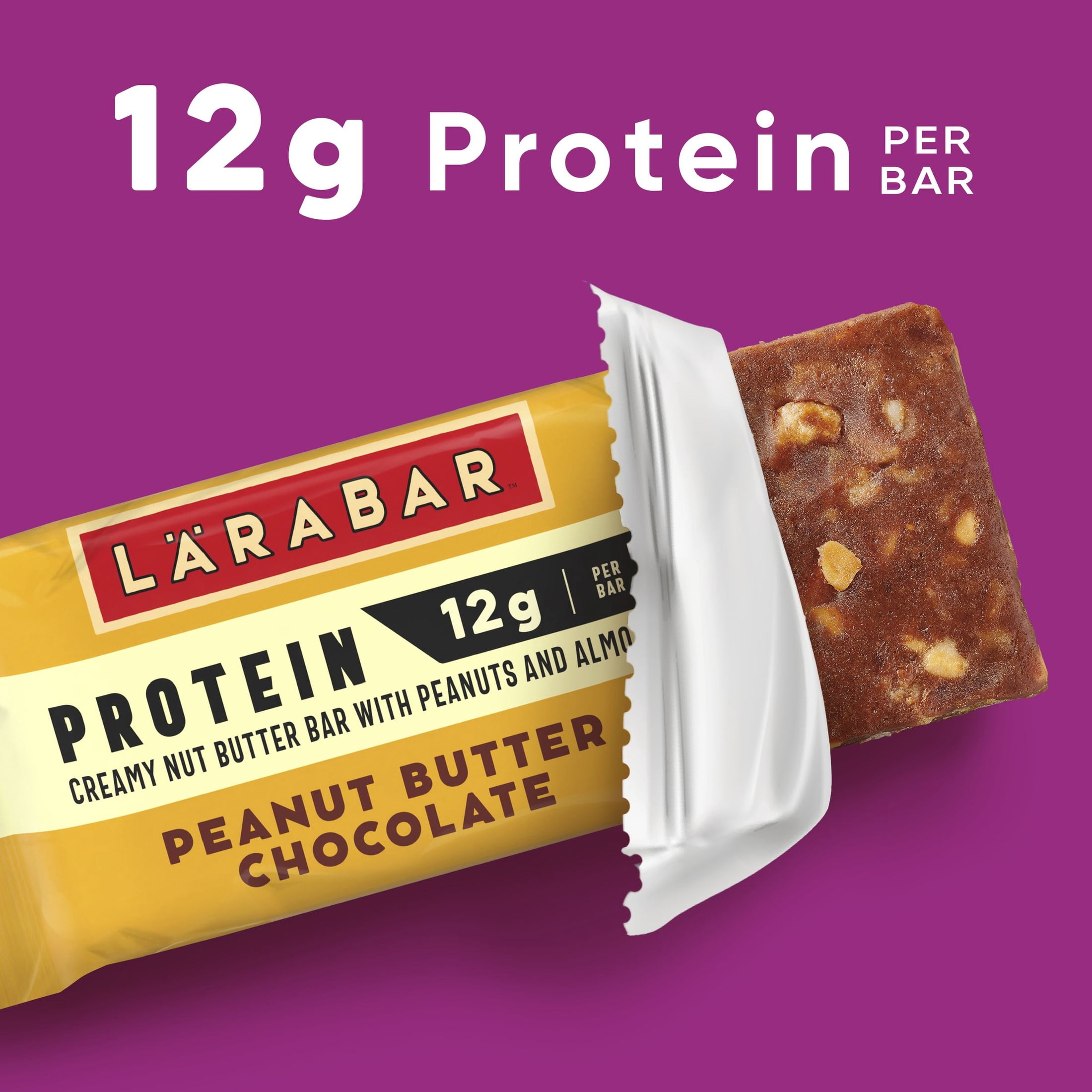 (5 pack) Larabar Peanut Butter Chocolate Protein Bars, 12g Protein, Gluten Free, 5 Ct, 7.95 oz