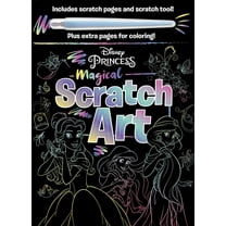 Disney Princess - Magical Scratch Art: With Scratch Tool and Coloring Pages, 24 pages (Paperback)