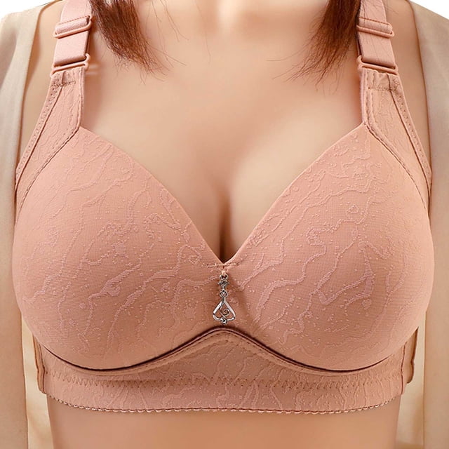 Women's Large Size Comfortable Breathable Breast Collection Smooth Bra - Supportive
