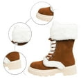 thumbnail image 6 of European Snowflake Pattern High Boot Thickened Wool Flat Bottom Boots for Women's Winter Wear, 6 of 9
