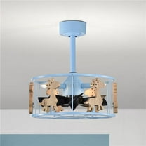 Snowdust 16 in. 3-Light Indoor Pastel Blue Finish Ceiling Fan with Light Kit