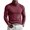Wine, variant on Mens Turtleneck Long Sleeve Shirts Casual Slim Fit Undershirt Lightweight T-Shirt for Outdoor & Business