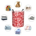 thumbnail image 6 of Daiia red Hibiscus Flower Laundry Hamper With Handles Large Storage Basket/Toy Organizer/Dirty Clothes Collapsible Waterproof For College Dorms, Bedroom,Bathroom, 6 of 8