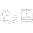 thumbnail image 3 of Modern Edina Boucle Accent Chair in White, 3 of 7
