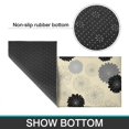 thumbnail image 6 of Geometric Flower and Dahlia Beige Anti Fatigue Kitchen Rugs Set Of 2, Non Slip Washable Decorative Floor Mats for Kitchen Sink Laundry, 17"x30" and 17"x47", 6 of 6