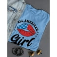 thumbnail image 3 of All American Girl W Kiss T-Shirt Women -Image by Shutterstock, Female Large, 3 of 4