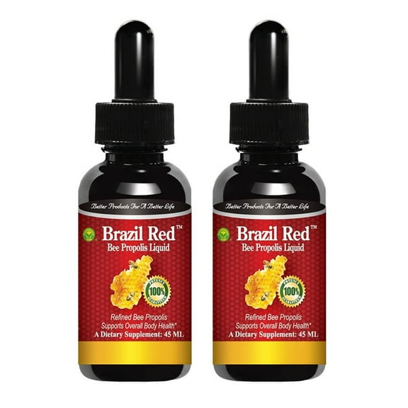 2 Bottles Brazil Red Bee High Concentrate Propolis Liquid (45 ML)