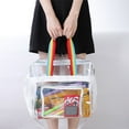 thumbnail image 2 of Tinyat Clear Tote Bag Stadium Approved Waterproof Transparent Handbags Beach Bag for Women, 2 of 6