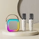thumbnail image 3 of Portable karaoke system, wireless microphone and speaker for singing at home, white, 3 of 5