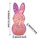 thumbnail image 3 of Decoración de lámpara de conejo Hueco de Pascua - Adorno festivo LED de conejo • Rosa, blanco, amarillo, púrpura verde • Decoración de escritorio de plástico de 12,5x6 cm, 3 of 6