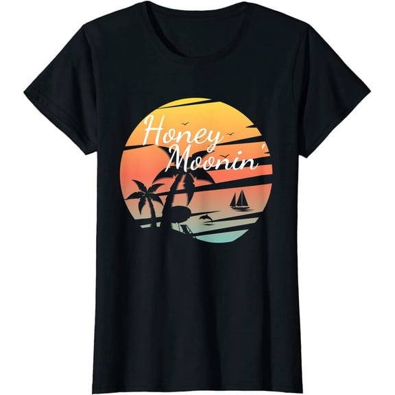 Women Tops Honeymoon Couples Just Married Matching Honeymooning Trip Casual T-Shirt