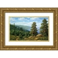 thumbnail image 1 of Babicev, Vjaceslav 14x10 Gold Ornate Wood Framed with Double Matting Museum Art Print Titled - Lake in the Mountains, 1 of 4