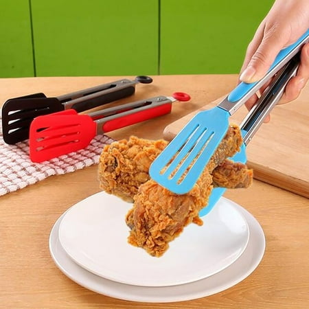 

suidie Kitchen Tongs Rust-Resistant Smooth Silicone Premium Stainless Steel Locking Tongs for Cooking