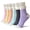 Assorted Colors - 6 Pairs Solid, variant on Skola 6 Pairs Womens Fuzzy Socks Cozy Fluffy Winter Warm Slipper Socks Microfiber Soft Home Sleeping Socks women's shoe size 5-8.5
