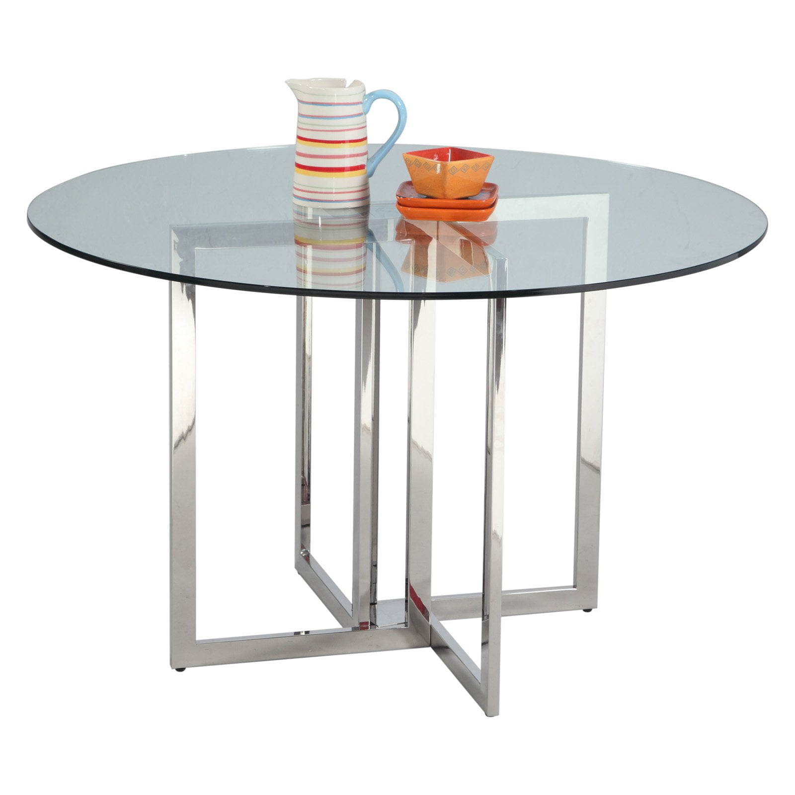 Chintaly Blair Glass Top Dining Table - Walmart.com