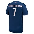 thumbnail image 3 of Men's Nike Khvicha Kvaratskhelia Navy Paris Saint-Germain 2024/25 Home Replica Player Jersey, 3 of 3