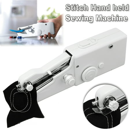 Handheld Stitch Sew Universal Cordless Handy Sewing Machine Quick Repair Tool Battery-Operated for DIY Clothing Denim Apparel Sewing Fabric Zippers Crafts Supplies (No