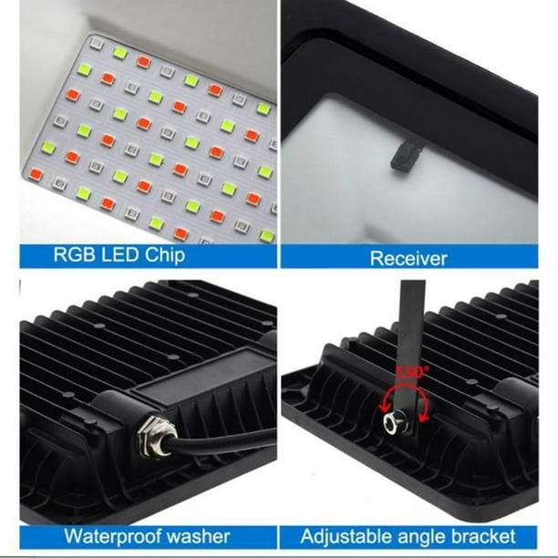 Dreamlux 50W ChromaBrick RGB LED Brick Light with Remote Waterproof IP66  LED Flood Light (50W RGB(Multicolor), Pack of 02pc)