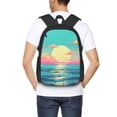 thumbnail image 4 of Easygdp Retro Palm Beach Sunset Mochila de Gran Capacidad Minimalista Ideal para Escuela, Viajes y Uso Diario, 4 of 6