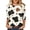Multicolor, variant on Wenini Women's Cow Print 3/4 Sleeve T-Shirt Round Neck Casual Tops Loose Lounging Basic Top S-5XL