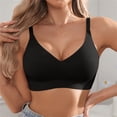 thumbnail image 2 of iHPH7 Womens Seamless Bra Full Coverage Wireless Bras Supportive No Underwire Bras Seamless T-shirt Bras Jelly Bras for Women Push Up Bra Everyday Bralettes Black XXL, 2 of 5