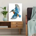 thumbnail image 5 of Flying Kingfisher Canvas Print，Cafe Hotel Hallway Dining Room Wall Decor, 5 of 8