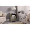 thumbnail image 3 of Jopath 2 Drawer Small Nightstand with Charging Station,Wooden End Table with Drawer and Opening Shelf,Side Table for Bedroom Living Room Dorm Office,Gray, 3 of 8