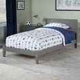 thumbnail image 1 of Orlando Twin Solid Wood Foundation Bed in Grey, 1 of 6