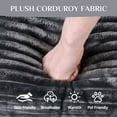 thumbnail image 2 of Wiilayok U Shaped Sectional Sofa,130” Modular Corduroy Cloud Sofa with Extra Deep Seat for Living Room, No Assembly, Gray, 2 of 10