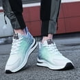 thumbnail image 6 of Elevator Shoes for Men Height Increase Lifting Sneakers, Mens Cloud Runners Boost 2.36 Inch Invisible Height Increasing Lace Up Hidden Heel Trainers White Green 43, 6 of 7