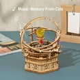 thumbnail image 3 of Rompecabezas de madera 3D DIY ensamblar modelo de madera caja de música mecánica caja de música giratoria rompecabezas, 3 of 6