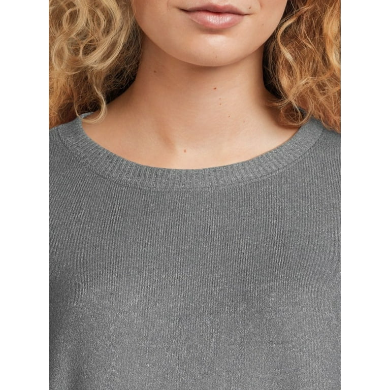 Time and Tru Women's Hacci Knit Pullover with Long-Sleeves, Single and 2-Pack, Sizes XS - XXL - Walmart.com Time and Tru Women's Hacci Knit Pullover with Long-Sleeves, Single and 2-Pack, Sizes XS - XXL - Walmart.com